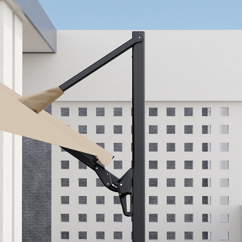 9.5 Ft Outdoor Cantilever Umbrella Quality Materials & User - friendly Features(Cross Stand Only)