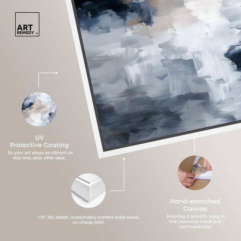 Midnight and Ivory II Canvas by Art Remedy