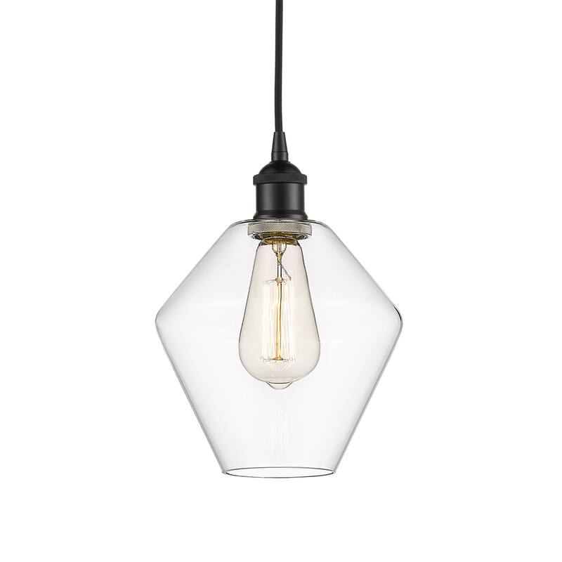 Innovations Lighting 616-1P-11-8 Cindyrella Pendant Cindyrella 8" Wide - Matte Black / Clear