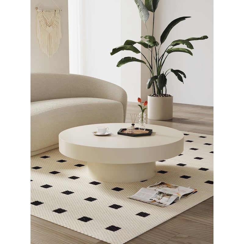 Modern Creative Round Coffee Table for Living Room Small Apartment - Plastic