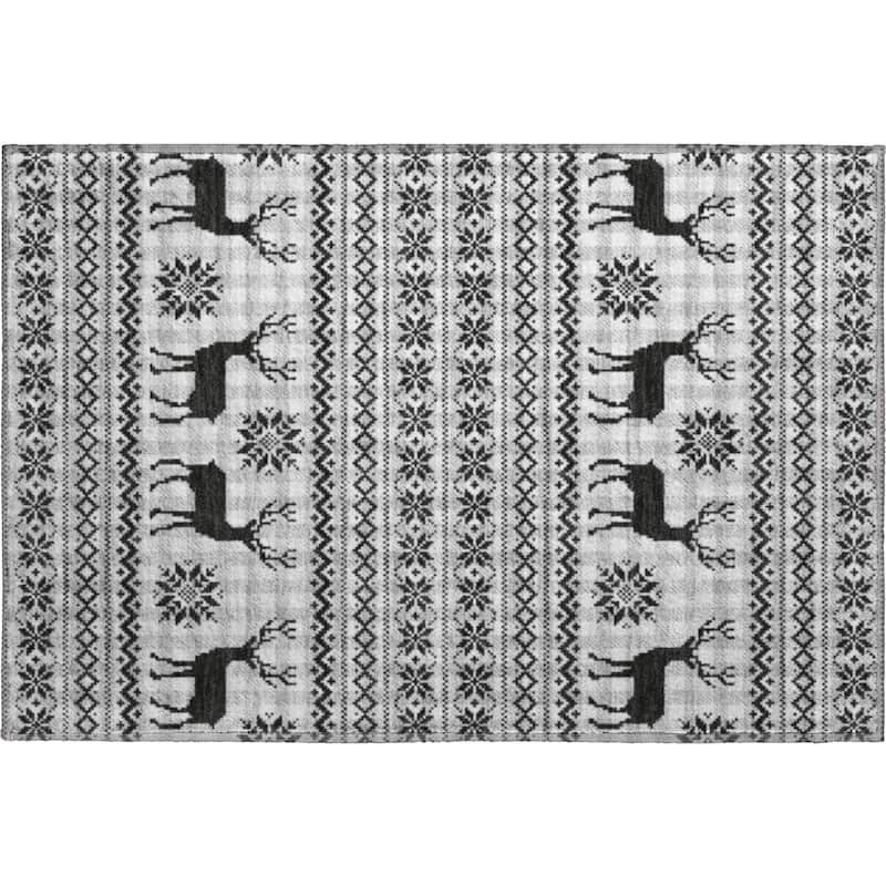 Premium Washable Super Soft Christmas Reindeer Mayfield Rug