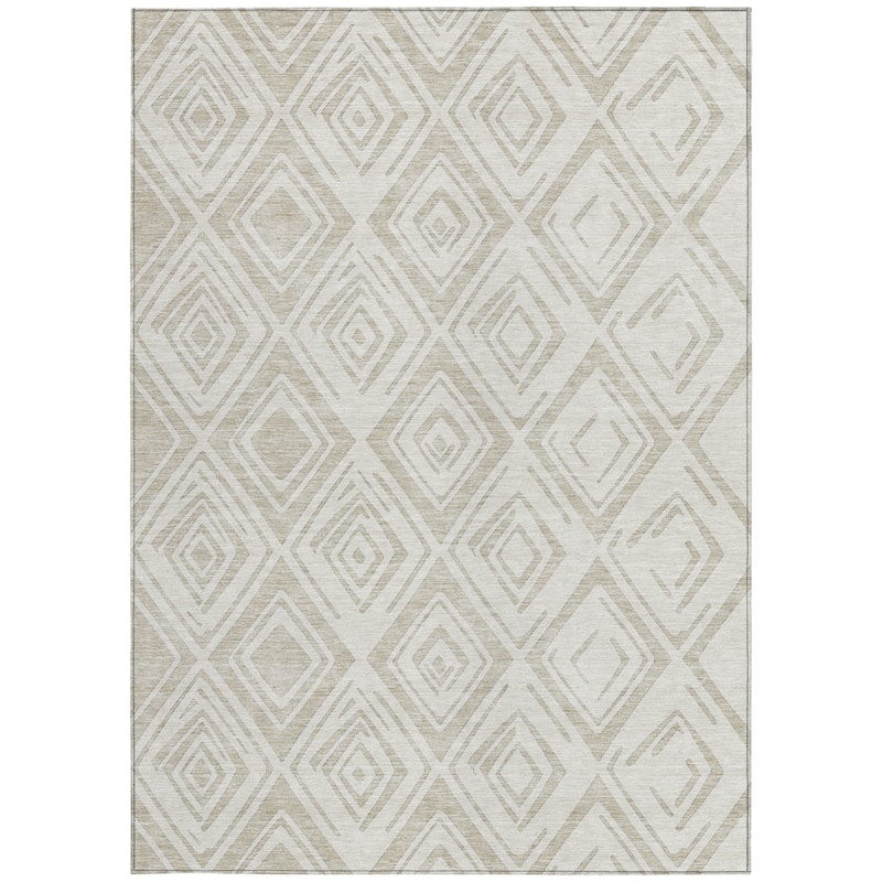 HomeRoots Geometric Transitional Rectangle Outdoor Rug