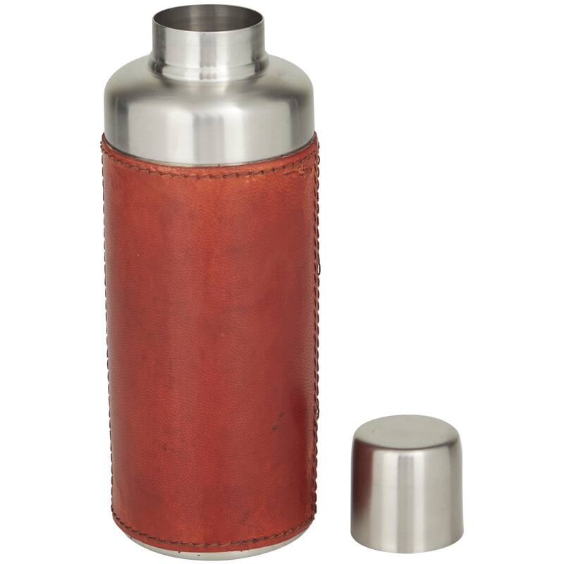 Stainless Steel Cocktail Shaker with Silver Lid - 3 x 3 x 9