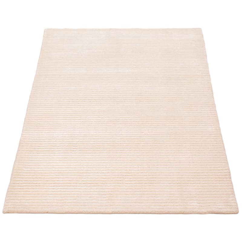 ECARPETGALLERY Hand-knotted Opulence Cream Viscose, Wool Rug - 3'6 x 5'3
