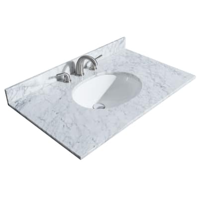 Wyndham Collection 36" Single Vanity Top with Undermount Oval Sink and