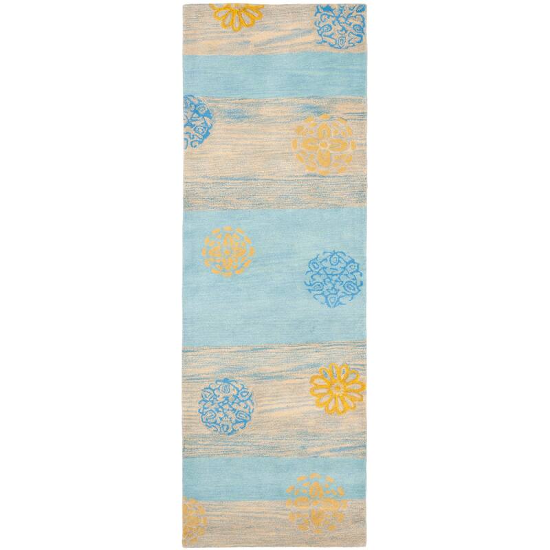 SAFAVIEH Handmade Soho Kourtney Stripe N.Z. Wool Rug