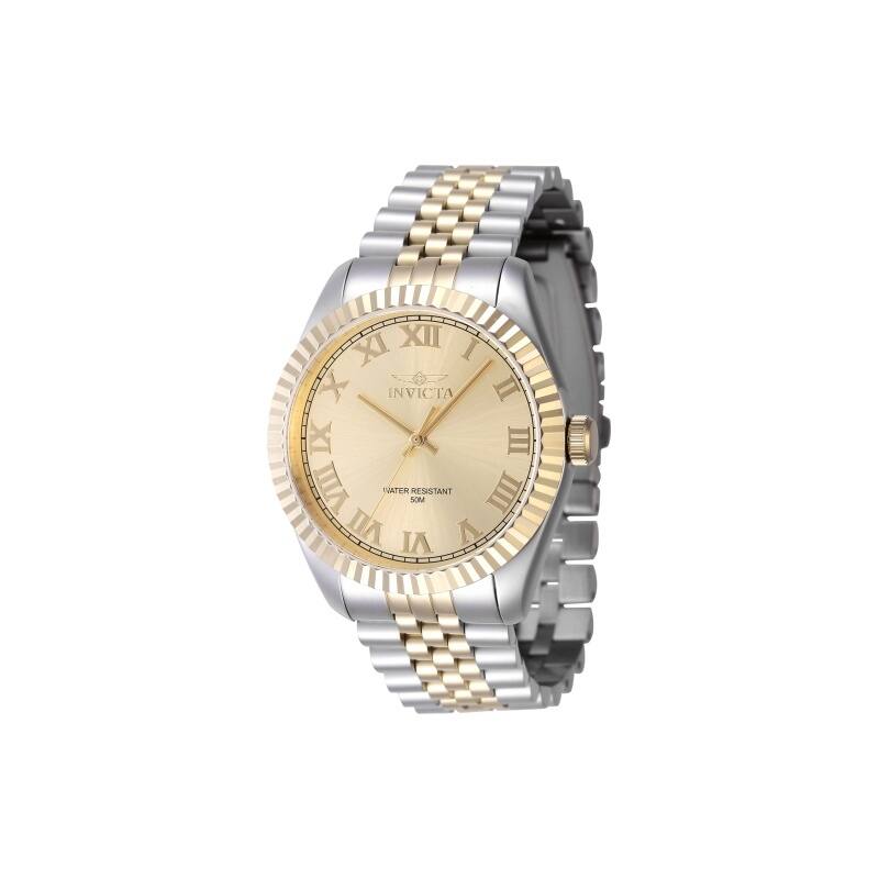 Invicta Men's 47404 Specialty Quartz 3 Hand Gold Dial Watch