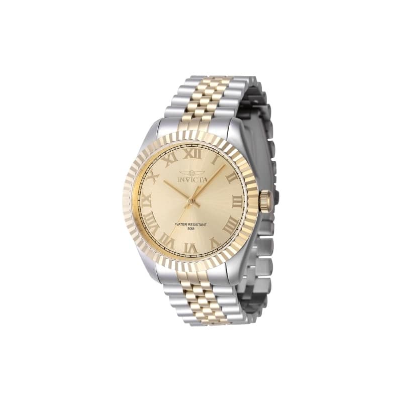 Invicta Men's 47404 Specialty Quartz 3 Hand Gold Dial Watch