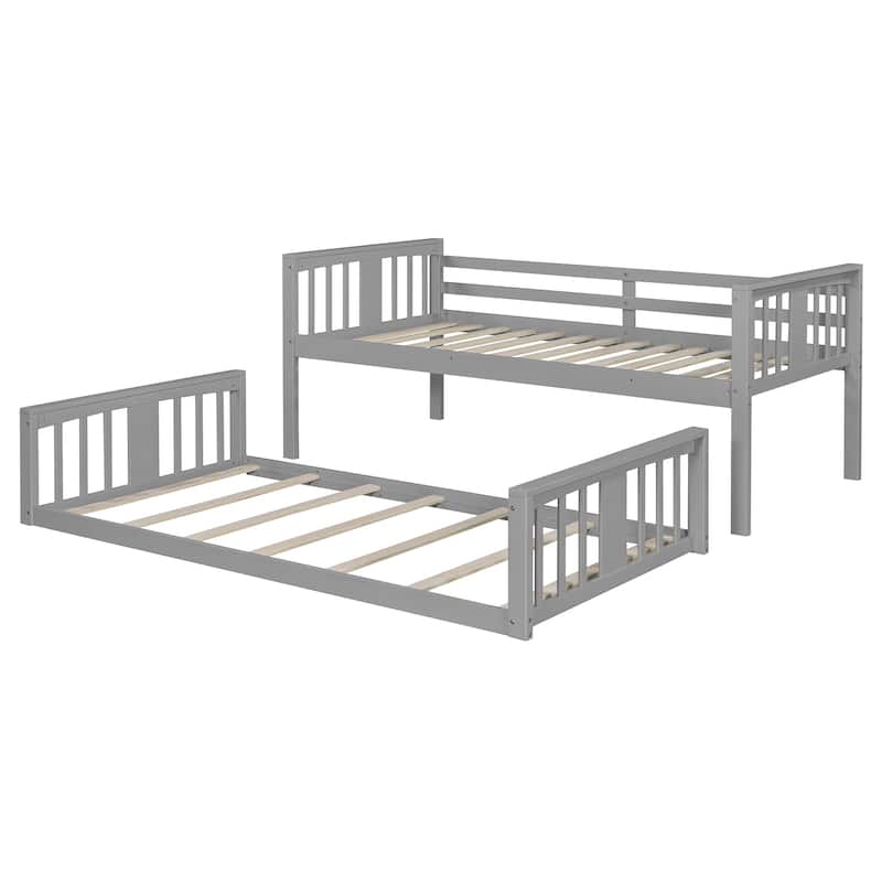 Twin Over Twin Bunk Bed with Ladder