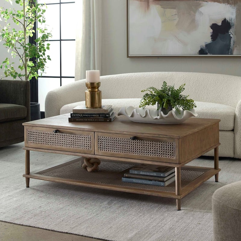 Uttermost Coast Mid-Century Coffee Table - 48.00" W x 18.00" H x 30.00" D