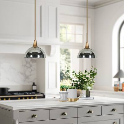 Modern Industrial 1-light Pendant Light Mercury Glass Stain Gold Kitchen Island Light for Dining Room