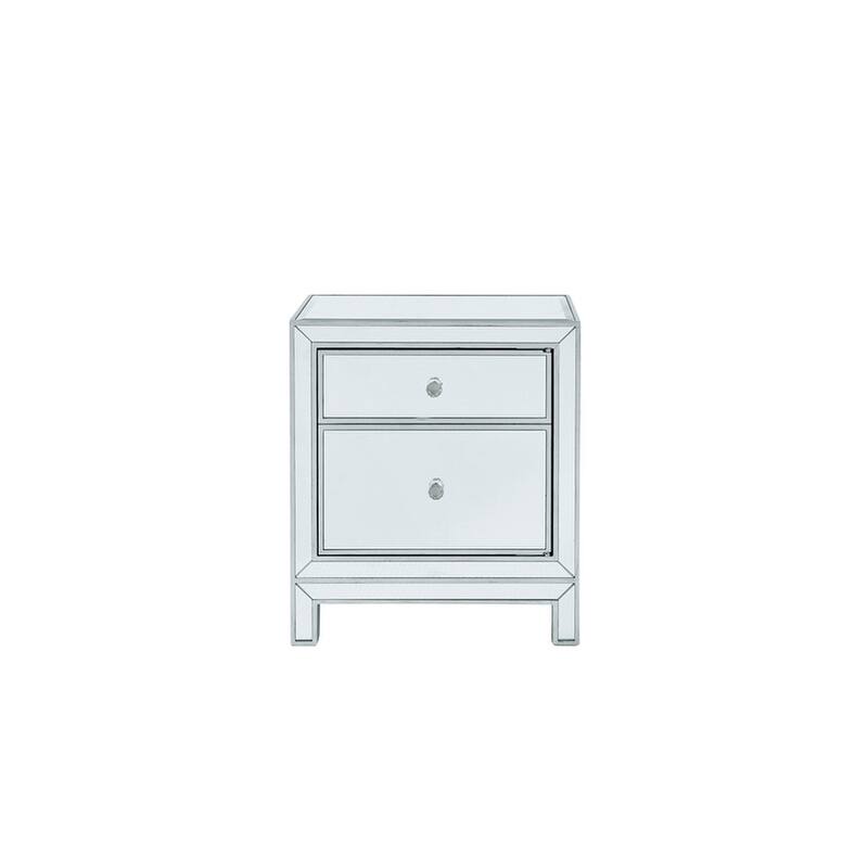 Rosa 21" Nightstand 1 Door - Silver