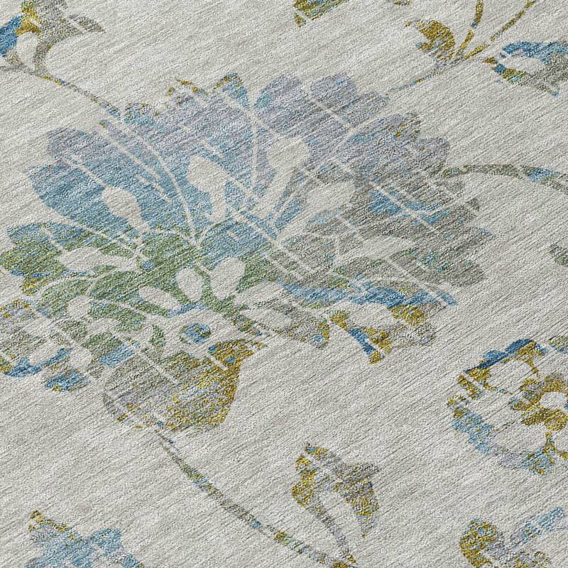 HomeRoots Floral Transitional Rectangle Outdoor Rug