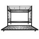 preview thumbnail 4 of 3, Heavy-duty Sturdy Metal Twin over Full Bunk Bed with Trundle and Safety Guardrail(78"x41")