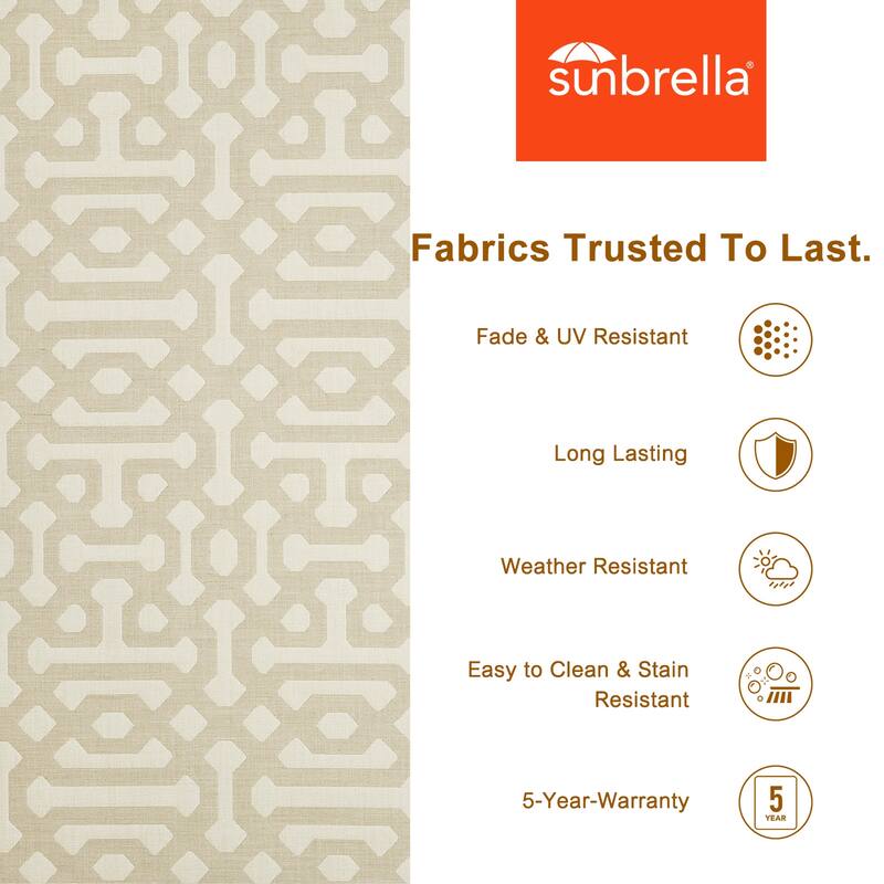 Aoodor 25x25x6 Inch Outdoor Patio Chair Cushions Set, Weather-Resistant Sunbrella Fabric Outdoor Cushion