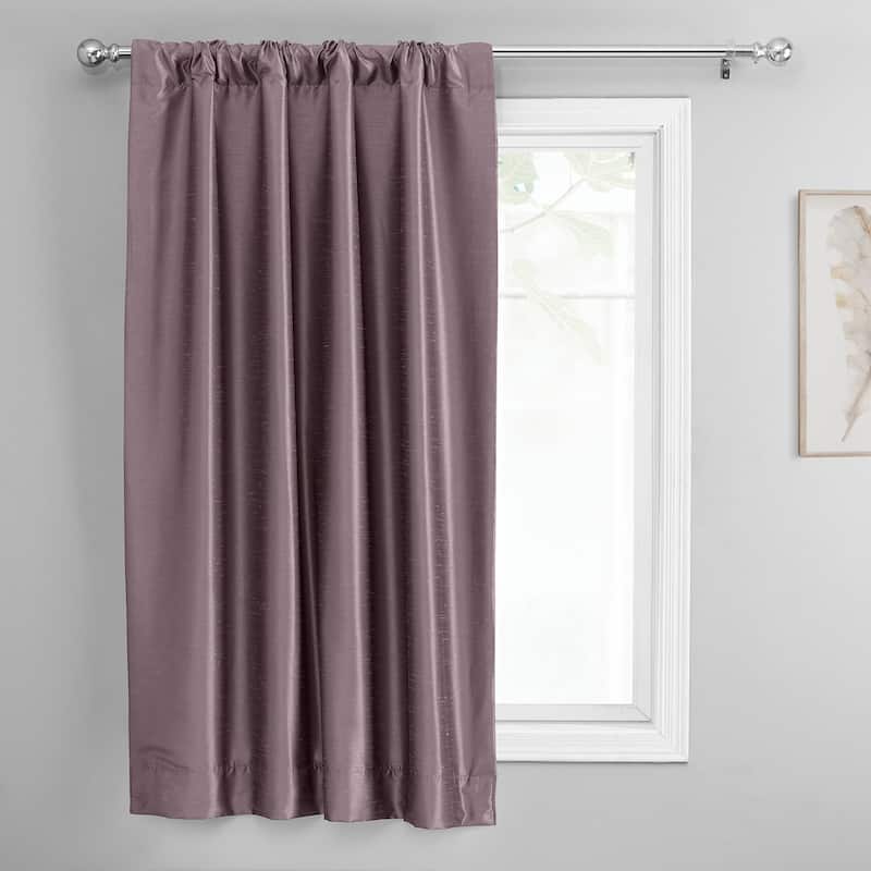 Exclusive Fabrics Vintage Textured Faux Dupioni Silk Tie-Up Window Shade (1 Panel)
