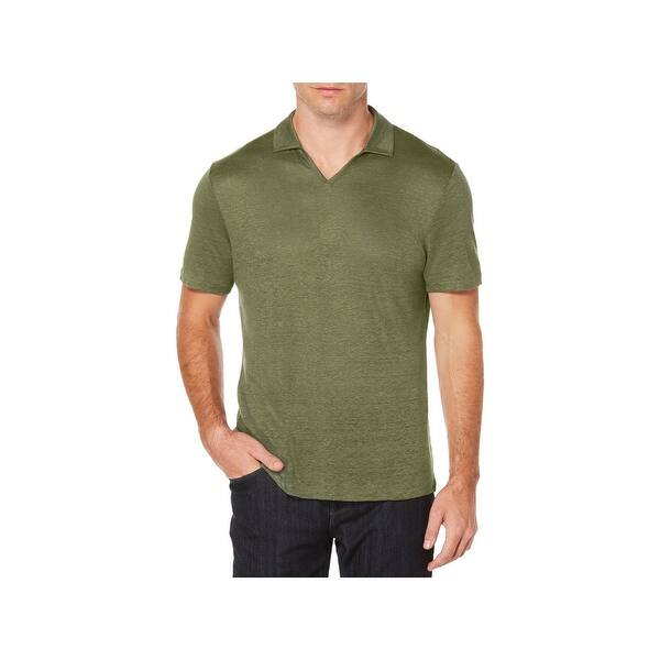 Shop Perry Ellis Mens Casual Shirt Linen Open Collar Free