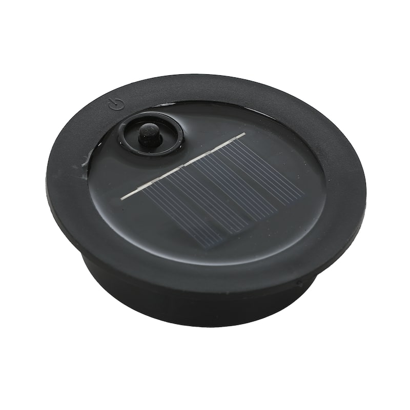 Black Fire Metal 6-Inch Solar Powered Outdoor Decorative Lantern