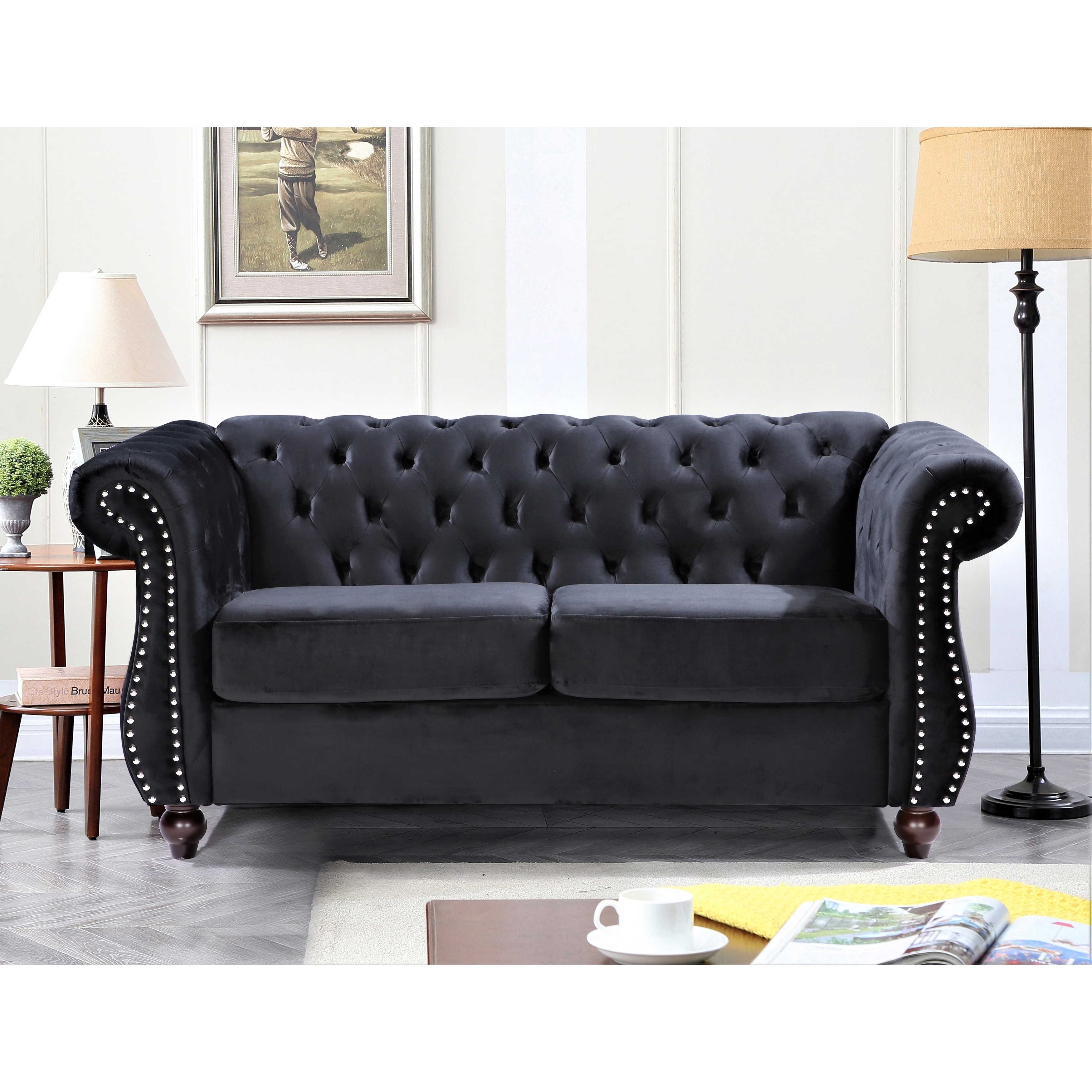 Crushed velvet chesterfield chair 2025