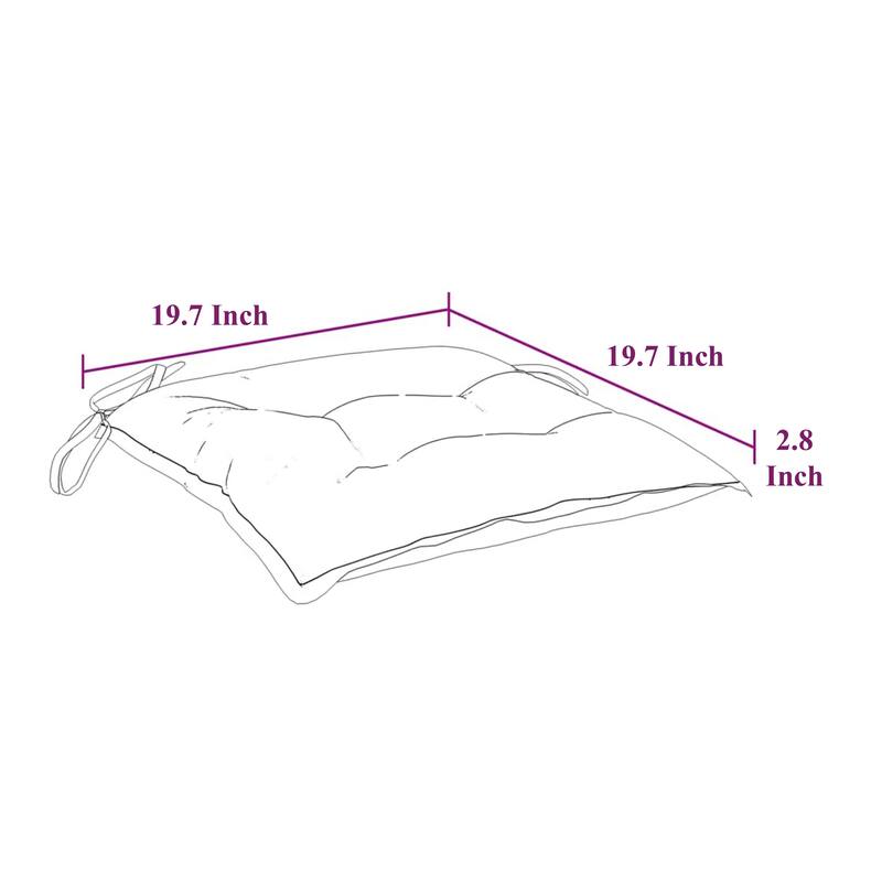 Kia Outdoor Cushion For Set of 2, Square Gray Oxford Fabric