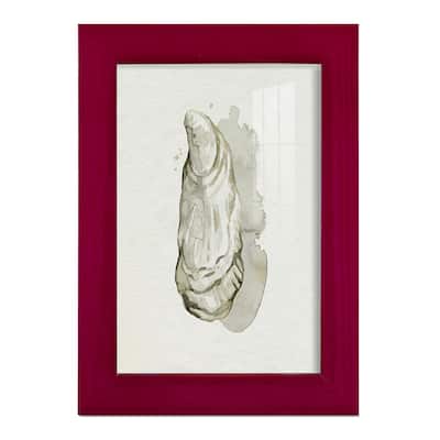 Oysters on the Bay I -Framed Print w/glass-Cherry Red