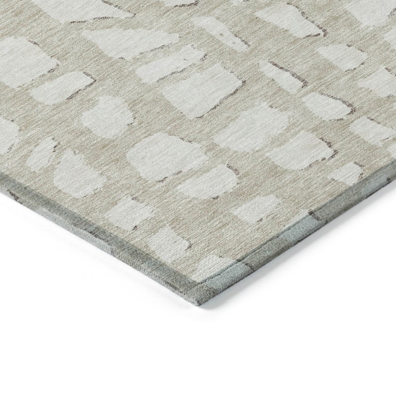 Machine Washable Indoor/ Outdoor Chantille Modern Abstract Rug