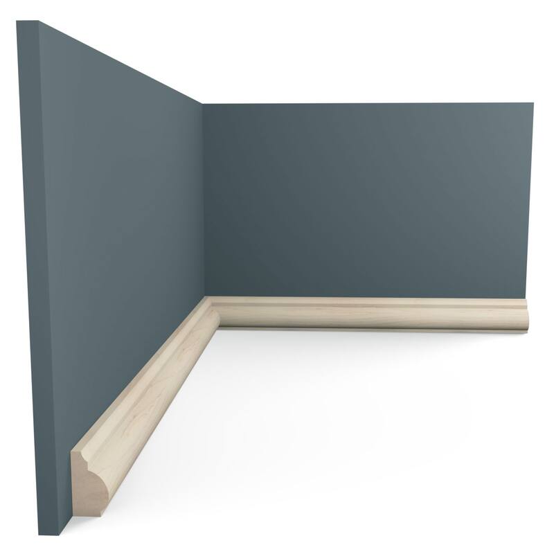 WM1201 11/16-in D x 1-1/4-in W x 96-in L Americraft Solid Hardwood Stain Grade Base Cap Moulding