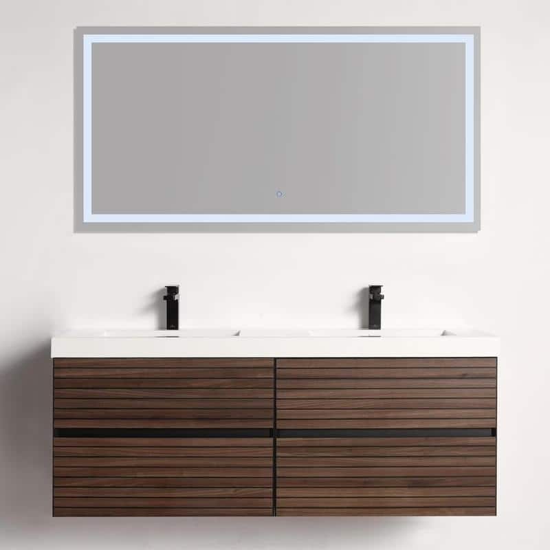 Blossom Annecy 60-Inch Floating Bathroom Vanity with Acrylic Sink