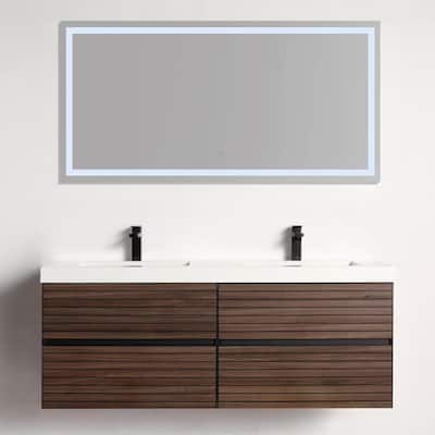 Blossom Annecy 60-Inch Floating Bathroom Vanity with Acrylic Sink