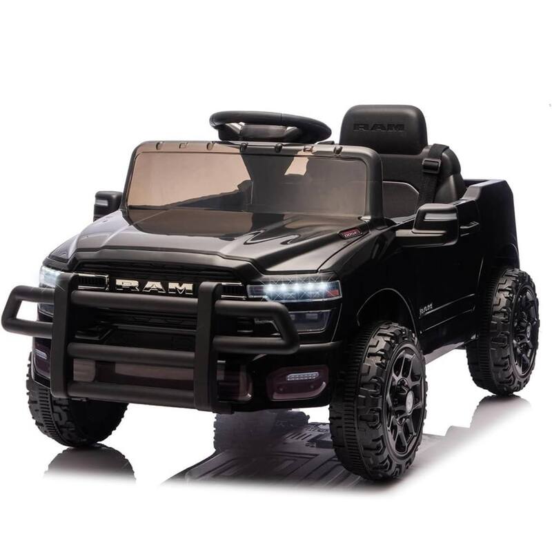 12V Licensed RAM Ride On Pickup Truck Car Toys for Kids Best Gift - Black
