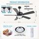 preview thumbnail 34 of 39, 52 Inch Indoor and Outdoor Farmhouse Ceiling Fan with Light DC motor Wooden Blades Waterproof