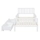 preview thumbnail 6 of 18, Twin Size Wood Platform Bed with Guardrails on Both Sides and Two Storage Drawers