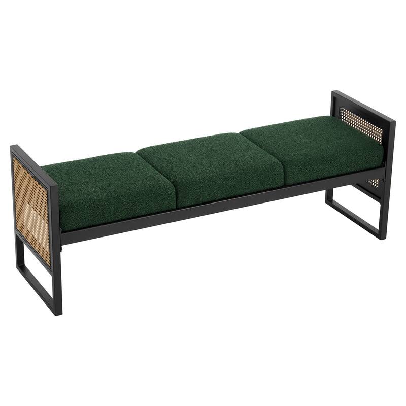 Fabric Upholstered Storage Bench for End of Bed, Entryway - 56.69"L x 16.93"W x 22.4"H