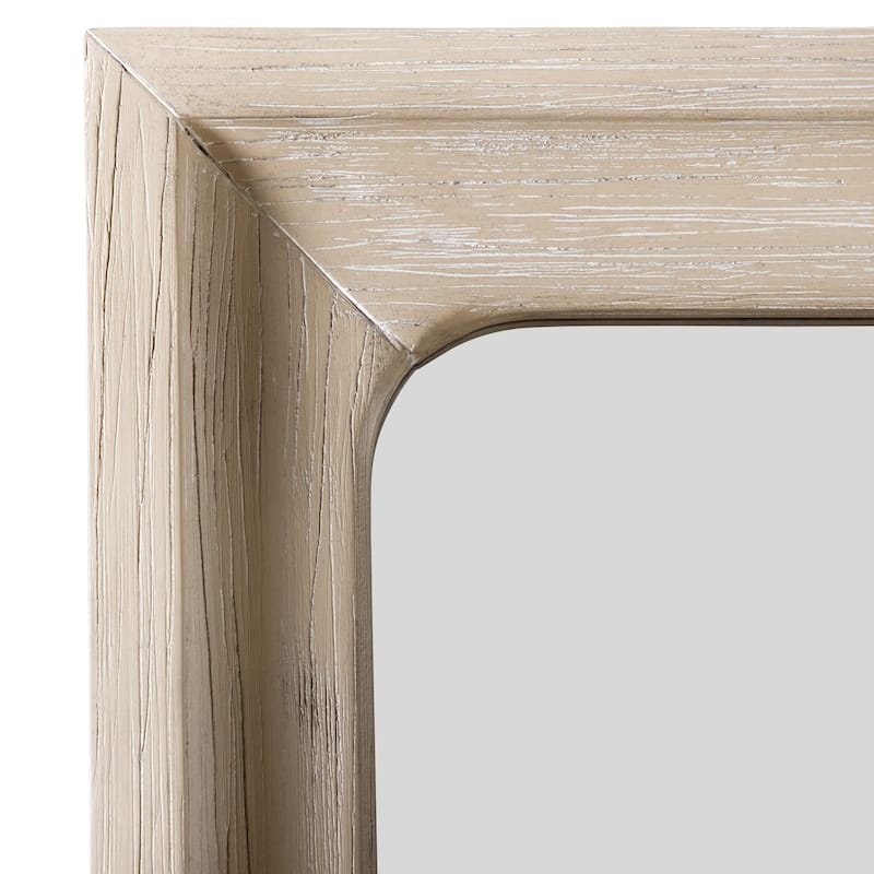 Furniture of America Drayden Transitional Oak 2-Piece Dresser and Mirror Set