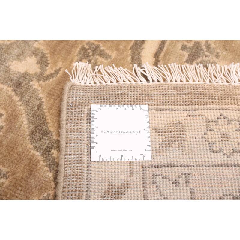 ECARPETGALLERY Hand-knotted Finest Oushak Brown, Olive Wool Rug - 7'11 x 9'11