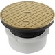 preview thumbnail 1 of 0, PROFLO 5-3/4" Brass Cover with 4" Cleanout - Natural Natural