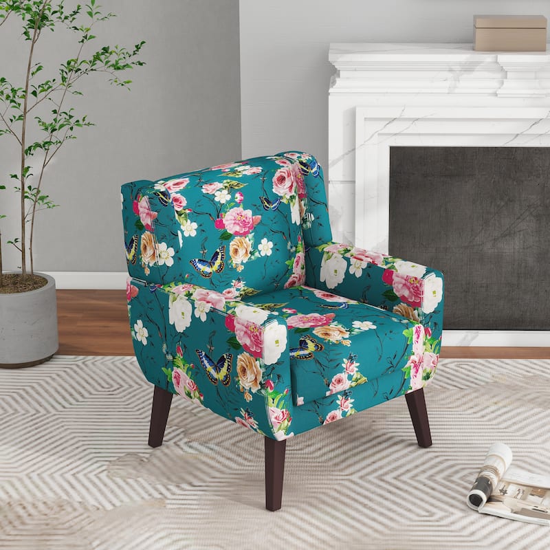 Modern Upholstered Faux Leather Tufted Armchair Linen Accent Chairs