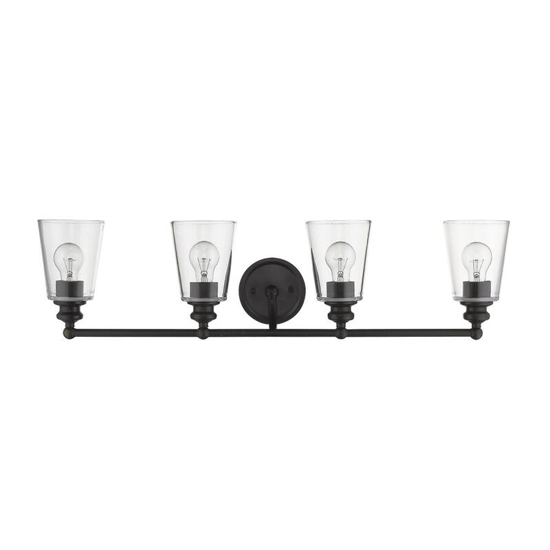 Modern Clear Glass Shade Wall Sconce with Swing Arm for Home Lighting