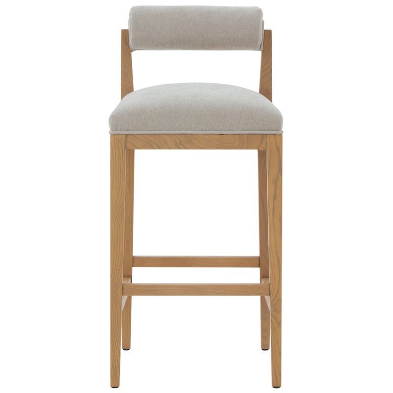 SAFAVIEH Couture Oaklie Rolled Back 30-inch Barstool - 17"W x 20"D x 39"H