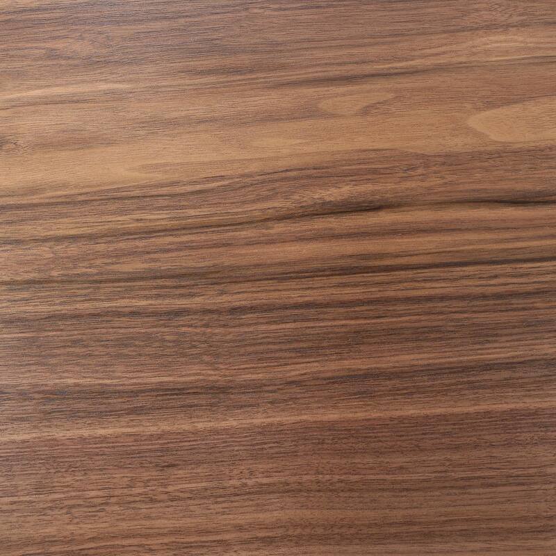 38.25" Walnut Wood Top with Bent Wood Legs Dinette Table