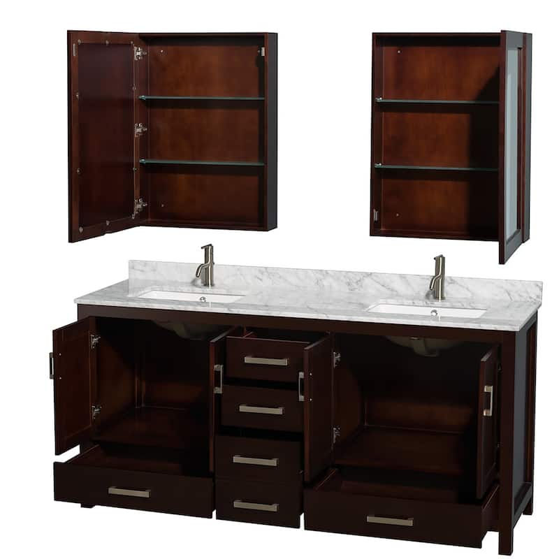 Wyndham Collection WCS141472DUNSMED Sheffield 72" Free Standing Double