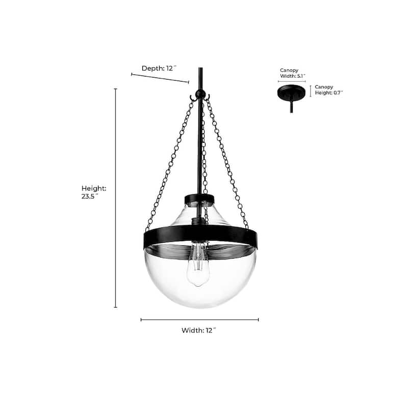 Millennium Lighting Clarra 1 Light Pendant Fixture