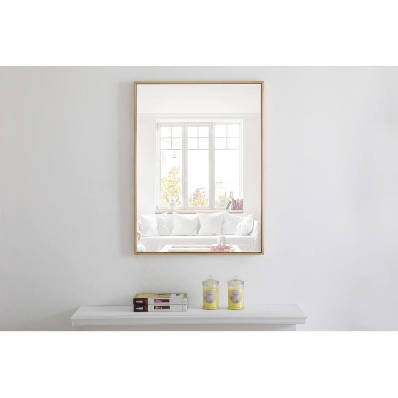 Strick & Bolton Posey Rectangular Metal Mirror
