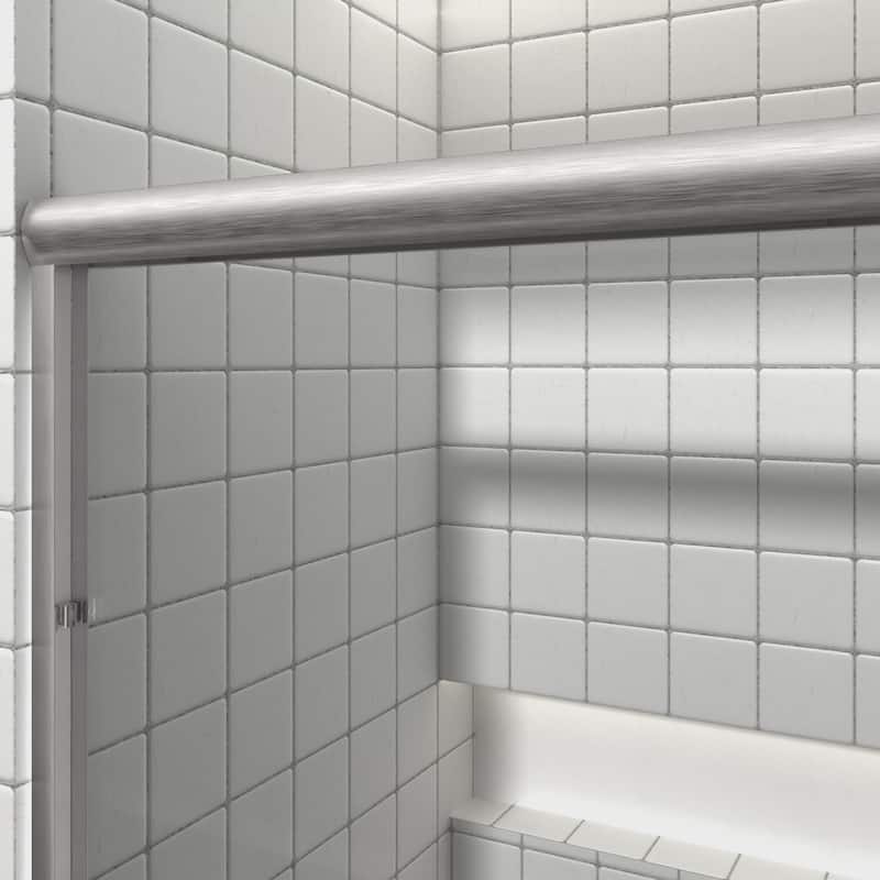 i-Homare 56-60 in. W x 72 in. H Semi-Frameless Bypass Sliding Shower Door