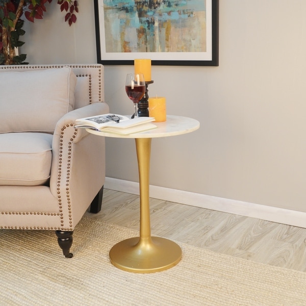 Luna Marble Top Accent Table