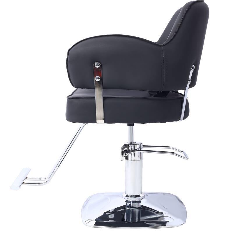 Salon Chair for Hair Wide Seat,Hydraulic Barber Chair,Stainless Steel Footrest,Beauty Spa Cosmetology Shampoo Hairdressing Eq