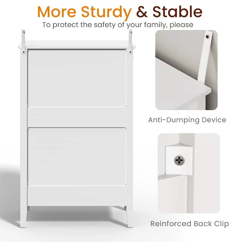 Elegant 5-Drawer Dresser Antique White for Bedroom