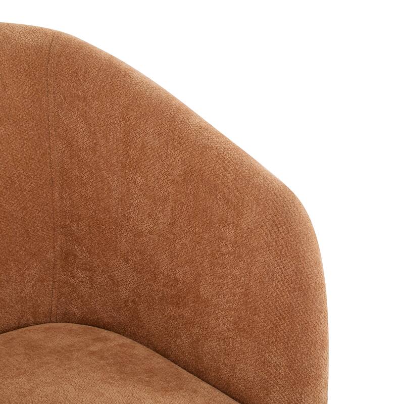 Mid-Century Accent Chair with Round Back