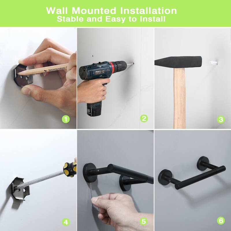 Two Post Wall Mount Toilet Paper Holder