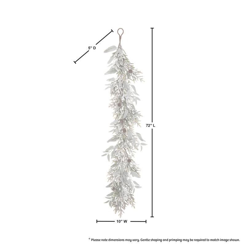 48" Sage/Mini Spruce with Cones Garland - Grey Green - 48-Inch